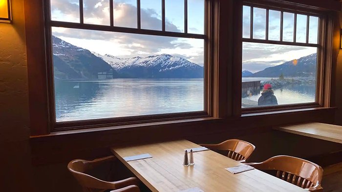 The view of Prince William Sound from inside the Inn at Whittier. Alaska's natural beauty is truly remarkable.