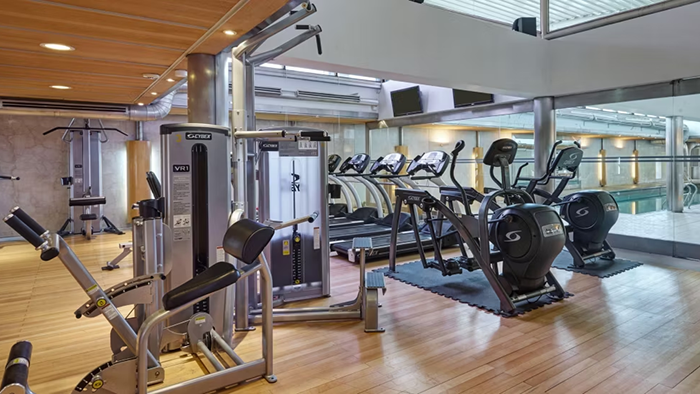 InterContinental Buenos Aires, an IHG Hotel's fitness center. The workout equipment looks relatively new.
