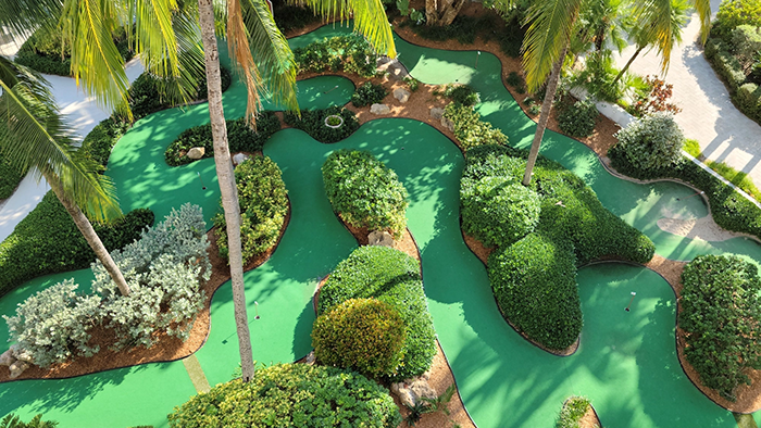The Lago Mar Beach Resort & Club mini-golf course in Ft. Lauderdale, Florida.