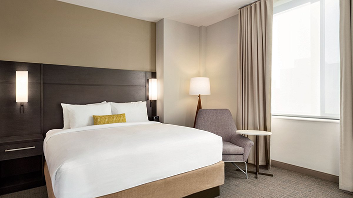 One of the Residence Inn by Marriott New York JFK Airport hotel's guest rooms.
